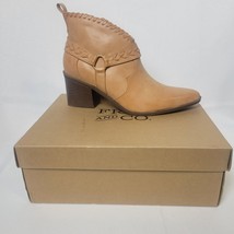 Frye and Co. Womens Palma Stacked Heel Booties Light Tan Size 10M NEW Vegan - £49.05 GBP