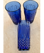 Avon Royal Sapphire Cobalt Blue 16oz Tumblers 6&quot; Tall Arcoroc France Set... - €24,01 EUR