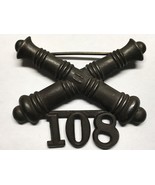 1902-1905, US ARMY ARTILLERY CORPS, BRONZE, 108th FIELD ARTILLERY, COLLA... - $653.32 MXN
