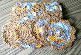 Cotton Crochet Dishcloth, Handmade Dishrag, Washcloth, Facecloth, Scrubb... - $22.00