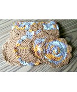 Cotton Crochet Dishcloth, Handmade Dishrag, Washcloth, Facecloth, Scrubbies, Spa - $22.00