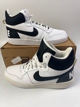 NIKE Court Borough MID 838938-100 US Men 10.5 White Leather Uppers 2016 New - $111.84