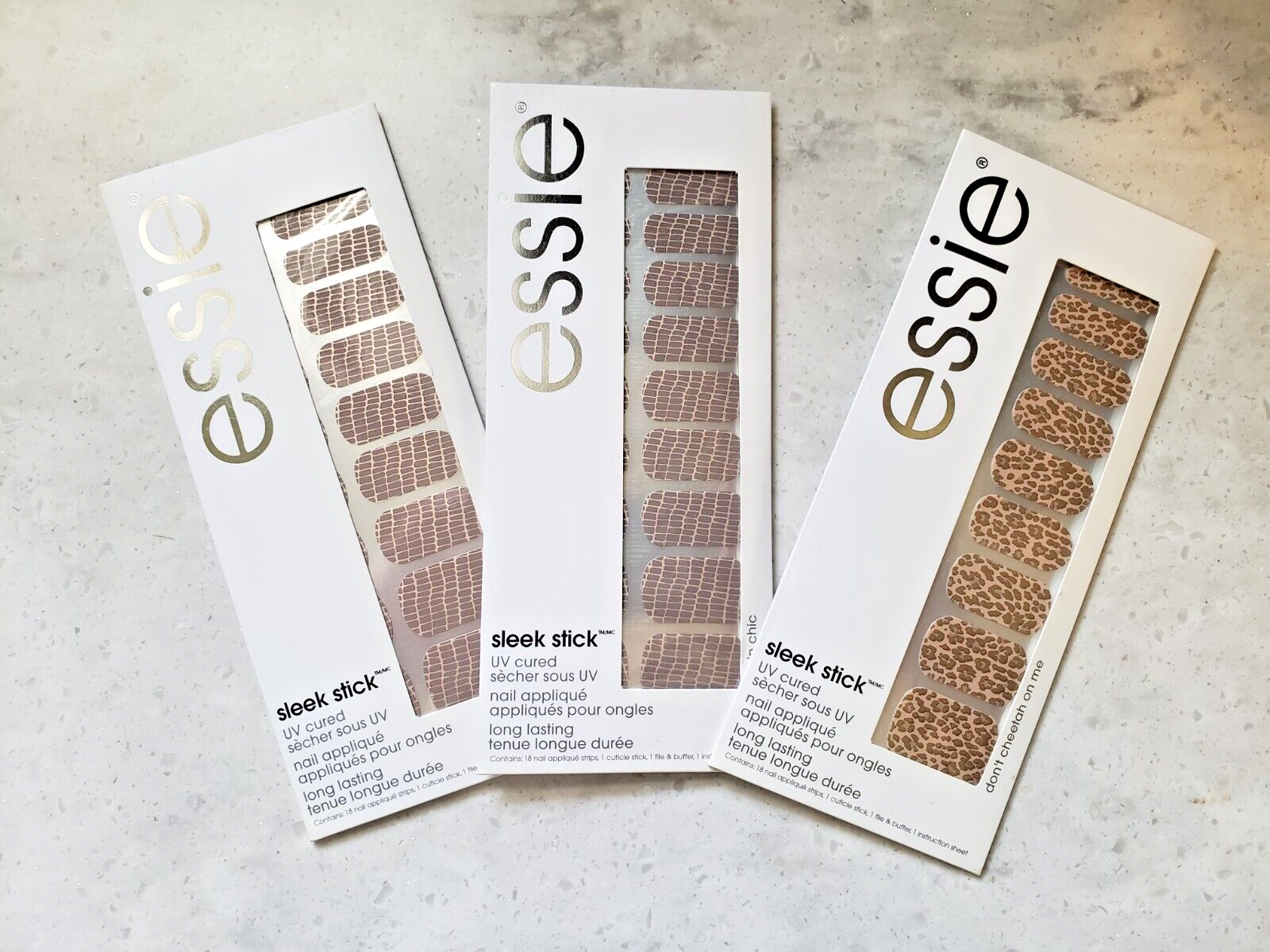 Essie Sleek Stick UV Cured Nail Sticker Don't Cheetah On Me/Croc N Chic 3 Pack - $13.85