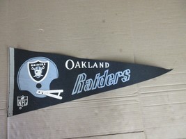 Vintage Oakland Raiders Two Bar Helmet NFL Flag Pennant - £42.87 GBP