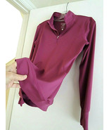 Ladies Top Size S ZENGJO All Sport Athletic 1/2 Zip Shirt Fuchsia L/S Th... - £17.03 GBP