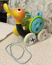 Yookidoo Whistling Pull Along Duck 2-in-1 Toddler Toy With Bead Roller Coaster - £27.23 GBP