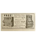 Beethoven Piano &amp; Organ Co 1894 Advertisement Victorian Instruments ADBN1tt - $27.41 CAD