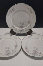 set of 3 Warwick Silver Poppy 9572 bread and butter side salad plates - £22.83 GBP