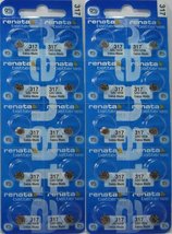 Renata 317 SR516SW Batteries - 1.55V Silver Oxide 317 Watch Battery (20 Count) - £9.57 GBP