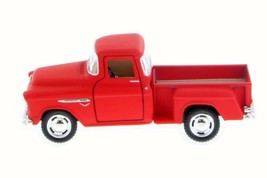 New 5&quot; 1955 Chevy Stepside 3100 Pickup Truck Diecast Model 1:32 Matte Red USA Se - $17.96