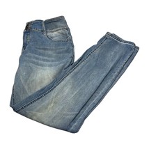 Harmony &amp; Havoc Jeans Women 14 Blue Denim Stretch Straight 3-Button High... - $21.28