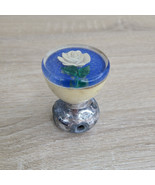 Vintage Hollywood White Rose Spinner Steering Wheel Knob Suicide Necker Knob  - $59.39
