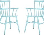 Safavieh PAT3001D-SET2 Outdoor Clifton Baby Blue Spindle Back (Set of 2)... - $550.99