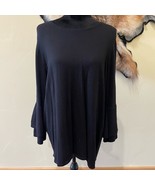 Chico’s Ruffle Sleeve Black Sweater - $23.15