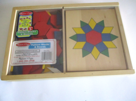 Melissa &amp; Doug Pattern Blocks and Boards Learning Toy 120 SHAPES 10 PATT... - $12.88 CAD