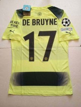 Kevin De Bruyne Manchester City UCL Match Slim Green Third Soccer Jersey 2022-23 - £79.93 GBP