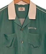 Marine Layer Archive Bowling Shirt Mens Med Green Viscose Chances Bar Ma... - $553.58 MXN