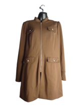 Tommy Hilfiger Banded Collar Zip Blazer/Jacket Chocolate Brown Womens Si... - $30.69