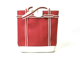 Maxx New York Vintage Bucket Handbag Shoulder Bag - Red/White PVC NEW - £39.15 GBP