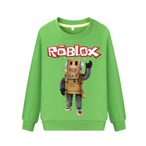 Wm roblox kid child hoodie pullover sweatshirt long sleeve green type robot thumb200