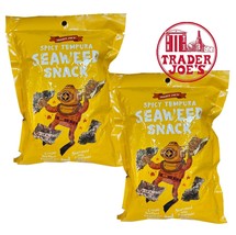 2 Packs Trader Joe’s Spicy Tempura Seaweed Snacks Crispy with Tempura Ba... - £11.33 GBP