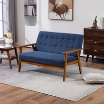 Mid-Century Modern Linen Loveseat Sofa - $228.99