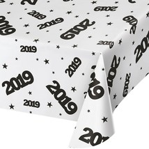 2019 All over Print Clear Plastic Table Cover Tablecloth Graduation - £6.09 GBP