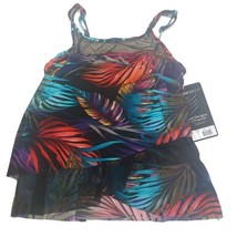 Miraclesuit Womens Size 10 Swimwear MIRAGE Tankini Top Underwire Jungle 6530241 - £62.66 GBP