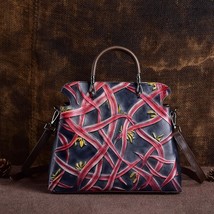Luxury Handbag Women Bags Designer New Sale IteRetro Cow Leather Bag Han... - £110.63 GBP