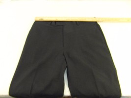 Adult Men&#39;s Perry Ellis Black 36 X 30 Flat Front Dress Slacks Trousers 3... - £11.88 GBP