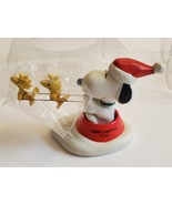 Vtg Peanuts Gallery Santa Snoopy Woodstock JOLLY HOLIDAYS Christmas Hall... - £27.02 GBP