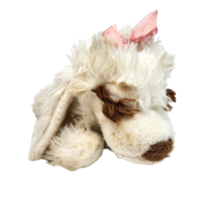 14&quot; VINTAGE 1970&#39;s ANIMAL FAIR LAYING PUPPY DOG FUZZY STUFFED PLUSH TOY - £67.00 GBP