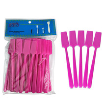 1Pk Spade Shaped High Quality Cosmetic Makeup Plastic Spatula Scoop - Pink - $14.24