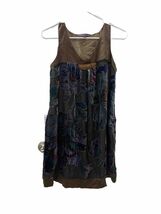 HALE BOB Gorgeous Burn Out Velvet Silk Beaded V neck Dress Size Small Pr... - $123.75