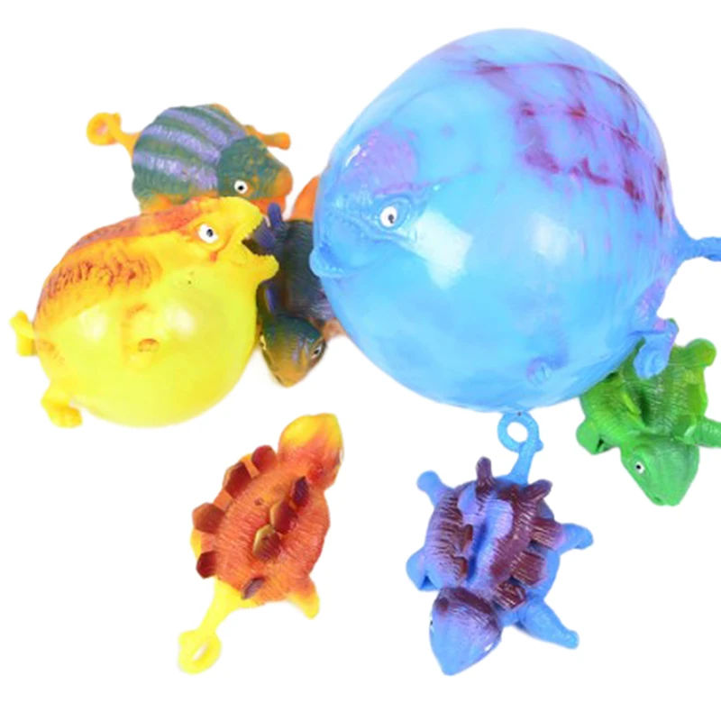 Kids Funny Blowing Animals Inflate Dinosaur Vent Balls Antistress Hand Balloon - £5.89 GBP+