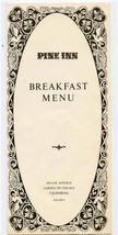 Pine Inn Menu Ocean Avenue Carmel by the Sea California 1981 - £21.80 GBP