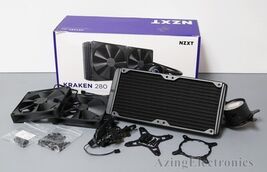 NZXT Kraken 280 RL-KN280-B1 2x140mm AiO Liquid CPU Cooler - $69.99