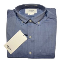 Ministry of Supply Mens Blue Gemini Dress Shirt XS Slim New - £37.89 GBP