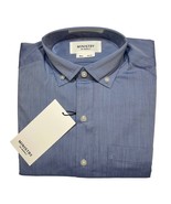 Ministry of Supply Mens Blue Gemini Dress Shirt XS Slim New - £37.03 GBP