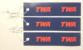 Vintage 9/98 TWA Trans World Airline Luggage Baggage 3 Tags  Pb202/1 - £13.28 GBP