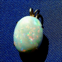 Earth mined Australian Opal Deco Design Pendant 14k Gold Medallion Charm Gift - $2,750.25