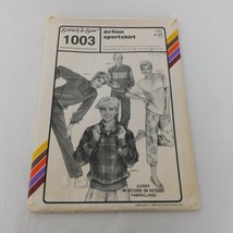Stretch & Sew Pattern 1003 Pullover Action Sport Shirt Unisex Bust 30-46 1985 - £4.75 GBP