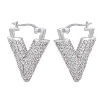 ZHUKOU NEW Geometric triangle hoop earrings Creative women small hoop earrings f - £10.92 GBP