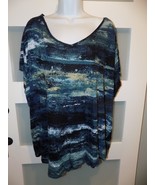 SIMPLY VERA VERA WANG Multicolor V-Neck Pullover SS Shirt Size 3X Women&#39;s - $290.51 MXN