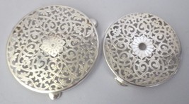 Pair antique Art Noveau Manco Plate England Trivits Hot plates Silverplate - $35.00