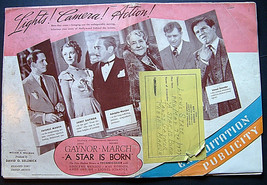 Janet Gaynor,Fredric March: (A Star Is Born) ORIG,1937 Movie Pressbook * - £315.80 GBP