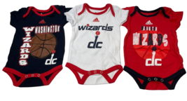 Adidas Newborn Washington Wizards  Bodysuit 3-pc/Set Blue/White/Red , 0-... - £15.02 GBP