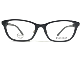 Bebe Eyeglasses Frames BB5154 001 JET Black Gold Cat Eye Full Rim 52-17-135 - £29.26 GBP