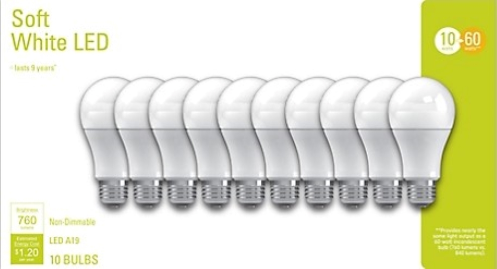 Savant 93095552 GE Soft White A19 General Purpose Light Bulbs, 10 Packs - $51.70