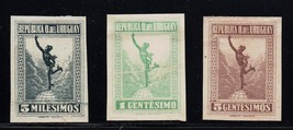 1921 Mercury on globe Uruguay Imperforated varieties unused no gum - £48.84 GBP